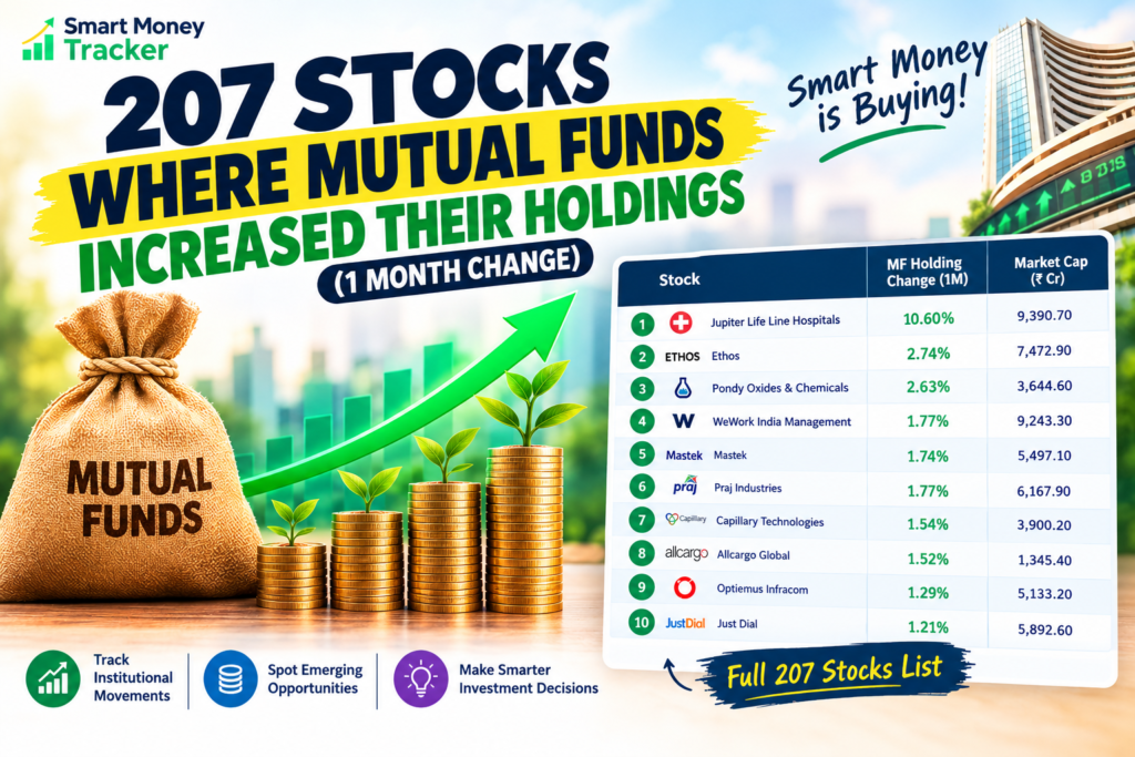 Stocks Where Mutual Funds Increased Holdings